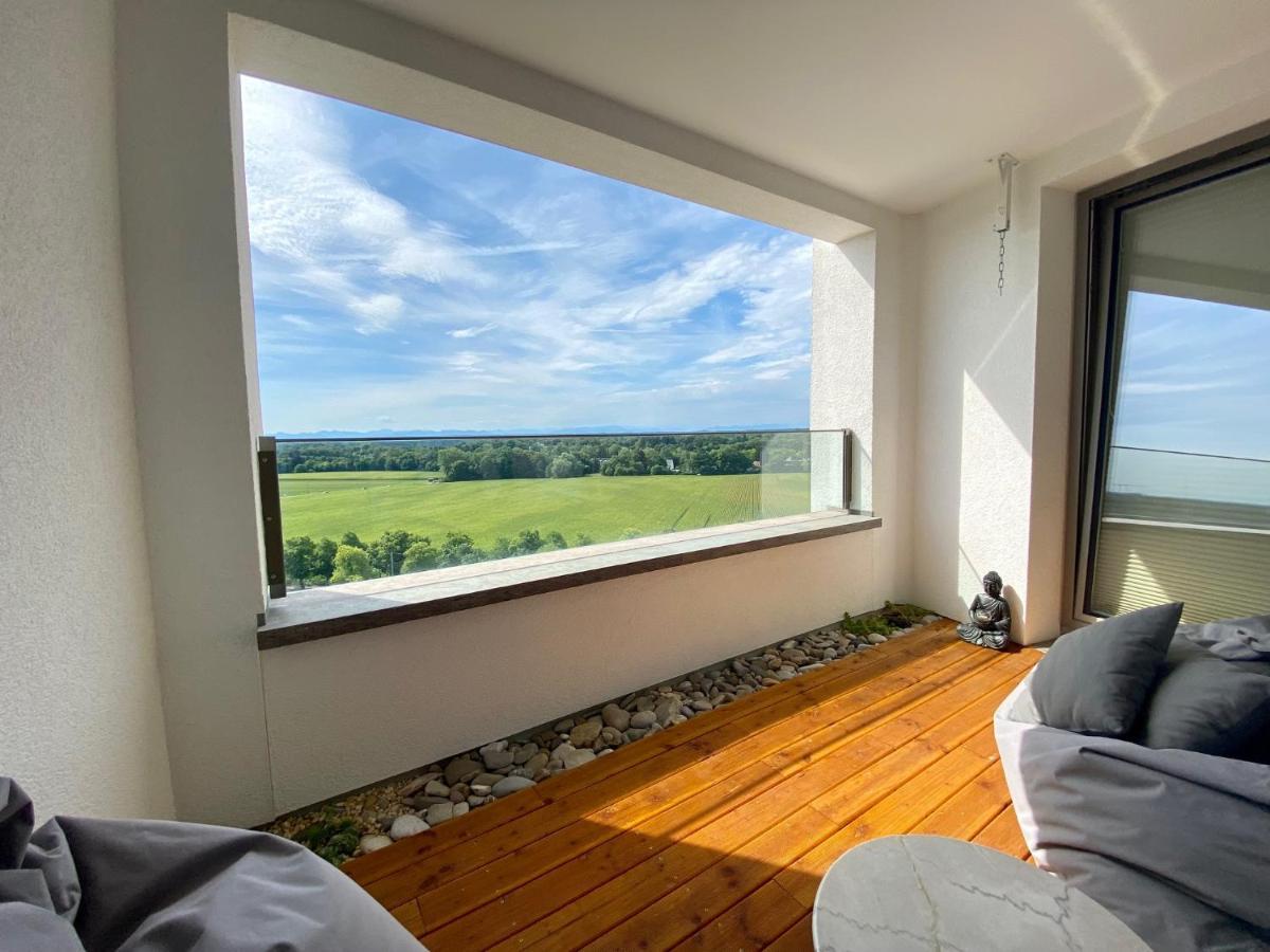 Alpen-Panorama Suite - Einzigartige Privatsuite Hoch Ueber Muenchen, 12Tes Og, Alpenblick, Loggia, Whirlpool, 15 Minuten Zum Zentrum, Ruhe Und Erholung In Der Stadt Muenchen Fuer Privat Und Geschaeftlich Reisende エクステリア 写真